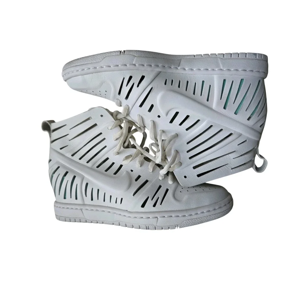 Nike Joli Sky Hi‎ High Wedge Dunk 2.0 Womens Sz. 7 Sneaker Shoes Su15-983 White